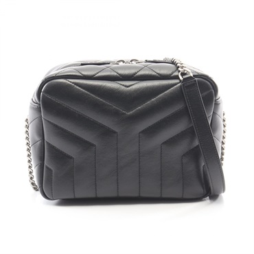 SAINT LAURENT PARIS Loulou Shoulder Crossbody Bag 574102 leather Black Used