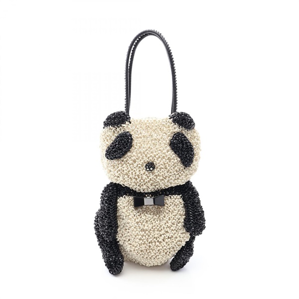 ANTEPRIMA Animale Panda Wire Handbag PB10S09076 PVC coated canvas Beige Used
