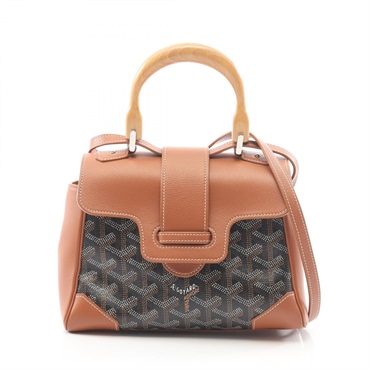 GOYARD Saigon Mini Shoulder Crossbody Handbag SAIGONMINTY01CL03P canvas leather