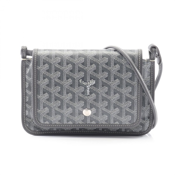 GOYARD plume pouch wallet Shoulder Bag canvas leather Gray Multicolor Used Women