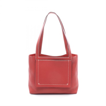HERMES Caba sellier 31 Shoulder Tote Bag Clemence leather Red Used Women Z