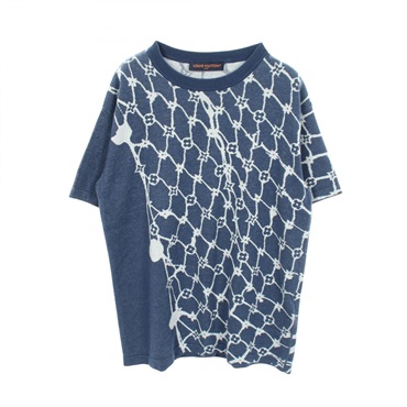 LOUIS VUITTON Monogram Fishnet Short Sleeve Knitwear RM242MM AUR HRN16W cotton M