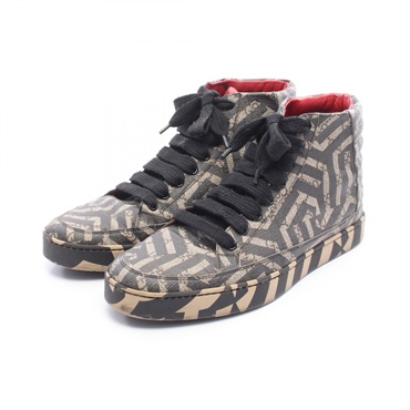 GUCCI GG Caleido High-top Sneakers Shoes 407342 PVC coated canvas Used #8 1/2
