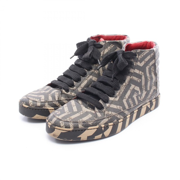 GUCCI GG Caleido High-top Sneakers Shoes 407342 PVC coated canvas Used #8 1/2