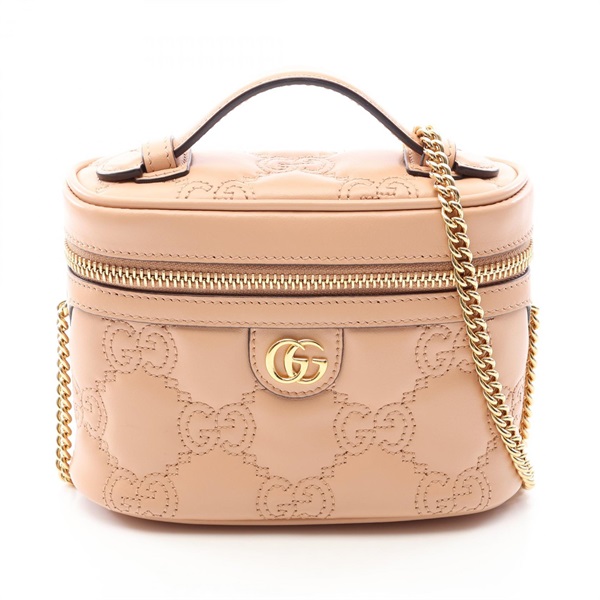 GUCCI GG Matelasse Chain Shoulder Crossbody Handbag 723770 leather Pink Used