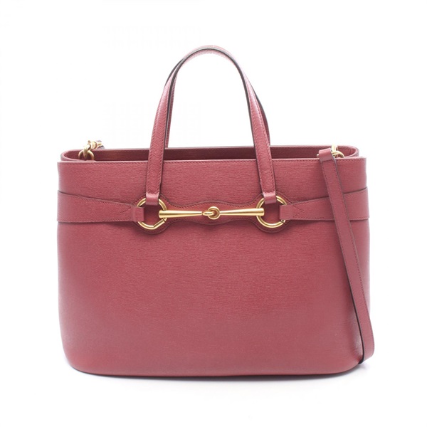GUCCI Horsebit Shoulder Crossbody Tote Handbag 319795 leather Pink Used Women
