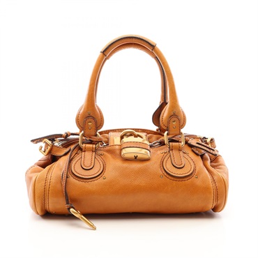 Chloe Paddington Shoulder Handbag leather Brown GHW Used Women