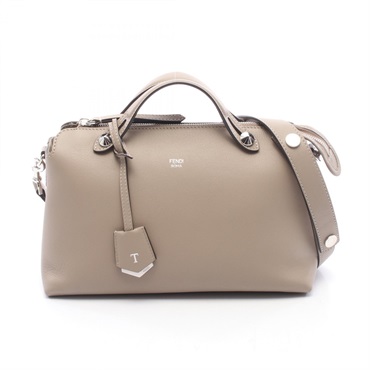 FENDI BY THE WAY MEDIUM Shoulder Crossbody Handbag 8BL124 leather Beige Used
