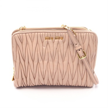 Miu Miu Materasse Shoulder Crossbody Bag leather Pink GHW Used Women