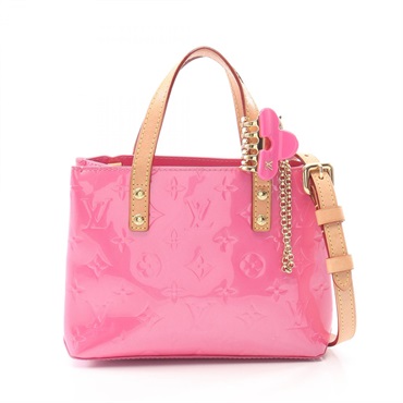 LOUIS VUITTON Lead PM Crossbody Handbag M24028 Vernis leather Neon Pink Used LV