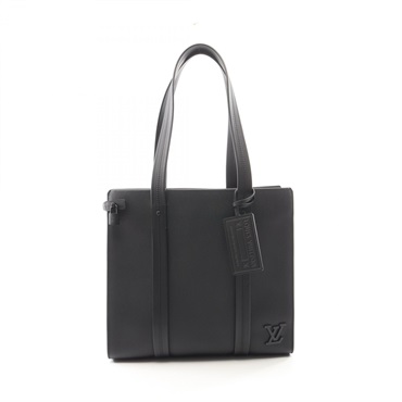 LOUIS VUITTON Takeoff Tote Shoulder Bag M57308 Aerogram leather Black Used LV
