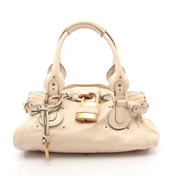 Chloe Paddington shoulder Handbag leather Beige Used Women