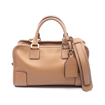 LOEWE Amazona 28 shoulder crossbody Handbag leather Brown Used Women