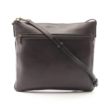 LOUIS VUITTON Sac Plat Shoulder Crossbody Bag M92073 Utah leather Cafe Used