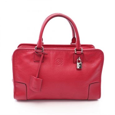 LOEWE Amazona 36 Handbag leather Red Used Women