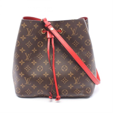 LOUIS VUITTON NeoNoe Shoulder Crossbody Bag M44021 Monogram canvas Red Used LV
