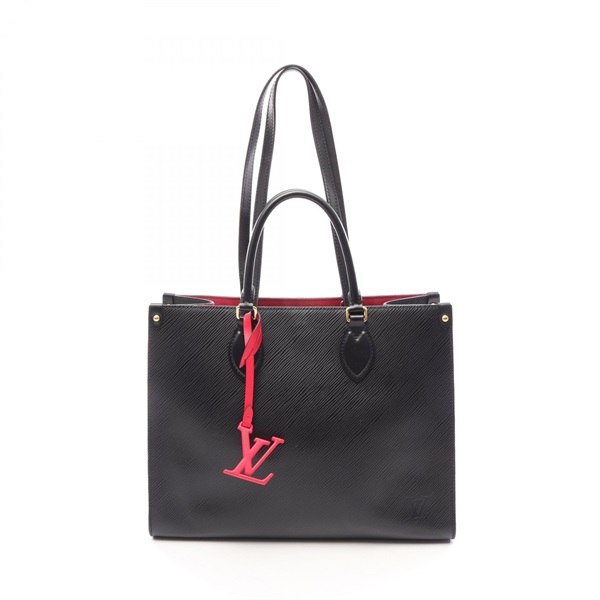 LOUIS VUITTON On the Go MM Tote shoulder hand Bag M56080 Epi Noir Used Women