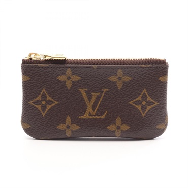LOUIS VUITTON Pochette cle key ring coin purse M62650 Monogram Brown Used unisex