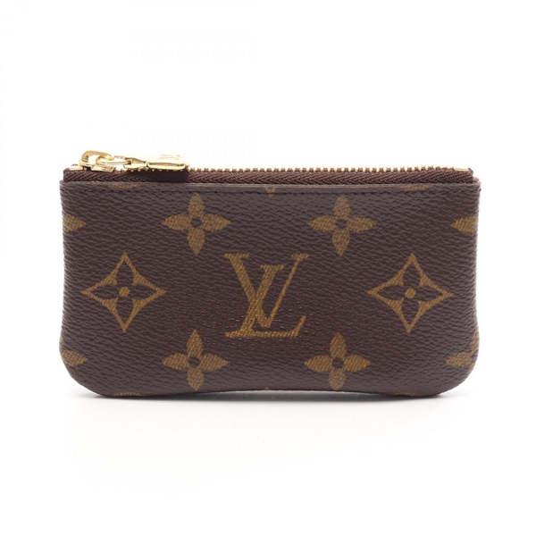 LOUIS VUITTON Pochette cle key ring coin purse M62650 Monogram Brown Used unisex