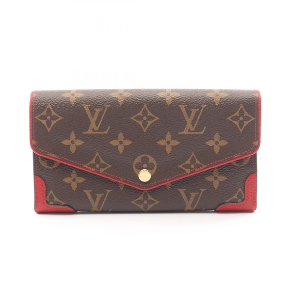 LOUIS VUITTON Portefeiulle Sarah Bifold Wallet Purse M61184 Monogram Retiro Used