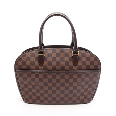 LOUIS VUITTON Sarria Horizontal Handbag N51282 Damier canvas Brown Ebene Used LV