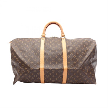 LOUIS VUITTON Keepall 60 travel hand bag M41422 Monogram leather Brown Used