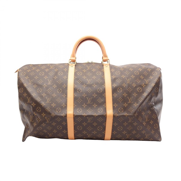 LOUIS VUITTON Keepall 60 travel hand bag M41422 Monogram leather Brown Used
