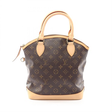LOUIS VUITTON Lockit Handbag M40102 Monogram canvas leather Brown Used Women LV
