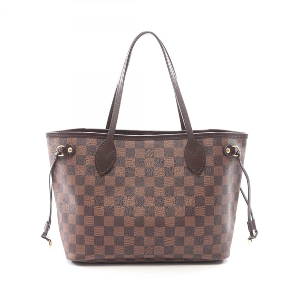 LOUIS VUITTON Neverfull PM Shoulder Tote Bag N51109 Damier canvas Ebene Used LV