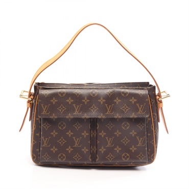 LOUIS VUITTON Vivacite GM Shoulder Bag M51163 Monogram canvas leather Brown Used