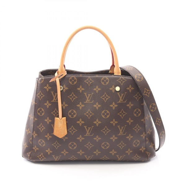 LOUIS VUITTON Montaigne MM Shoulder Handbag M41056 Monogram canvas leather Used