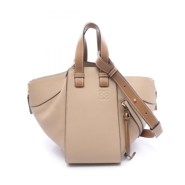 LOEWE HAMMOCK SMALL shoulder Handbag leather Beige Used Women