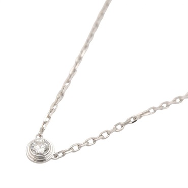 CARTIER d'Amour Diamond Necklace SM Pendant 18KWG White Gold Clear Used Women