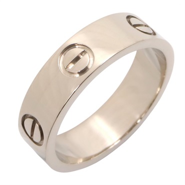 CARTIER Love Ring 18KWG White Gold Used Unisex US size 7.5 #56