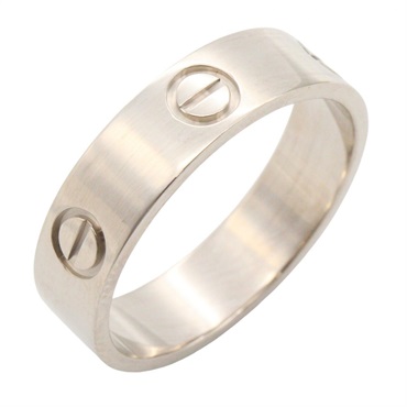 CARTIER Love Ring 18KWG White Gold Used unisex US size 8.75 #59