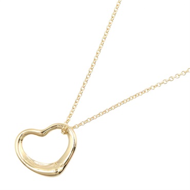 TIFFANY＆CO Open Heart Necklace Pendant Small 18KYG Yellow Gold Used Women