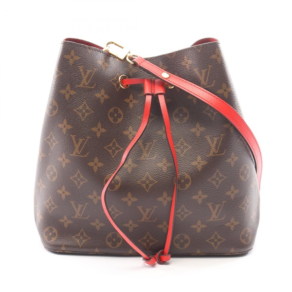 LOUIS VUITTON Neonoe Shoulder hand Bag M44021 Monogram leather Brown Coquelicot