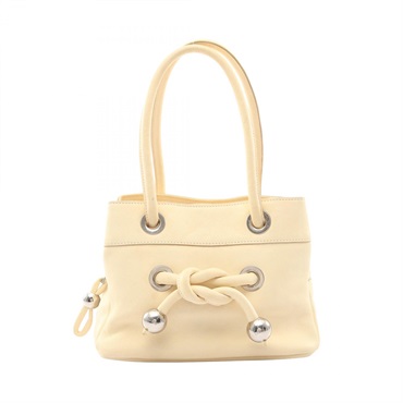 Chloe Knot detail Shoulder Handbag leather Beige Used Women
