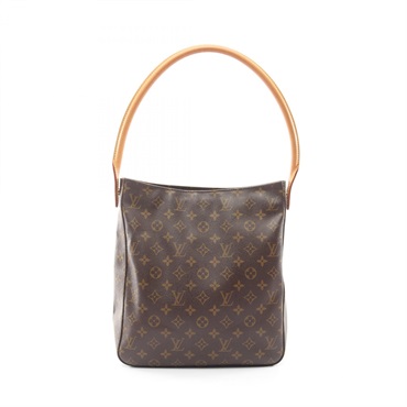 LOUIS VUITTON Looping GM Shoulder Bag M51145 Monogram leather Brown Used Women