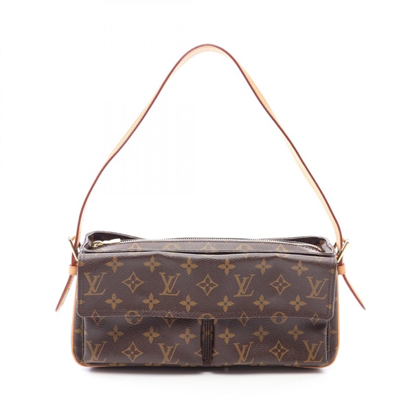 LOUIS VUITTON Vivacite MM Shoulder Handbag M51164 Monogram canvas leather Used