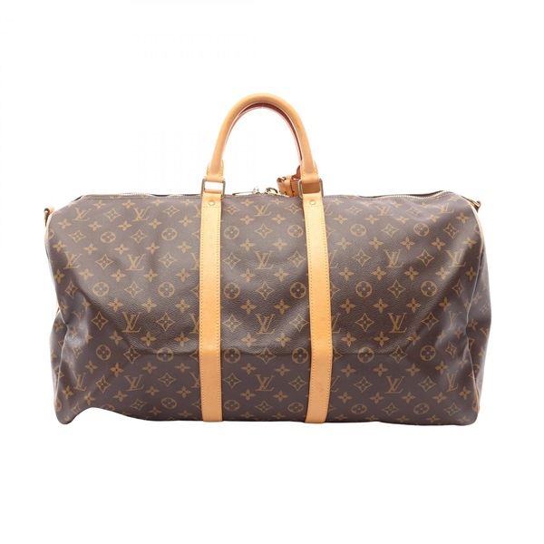 LOUIS VUITTON Keepal l55 travel hand bag M41424 Monogram leather Brown Used