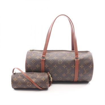 LOUIS VUITTON Papillon 30 old shoulder Handbag M51365 Monogram leather Brown