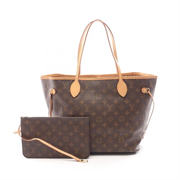 LOUIS VUITTON Neverfull MM Tote shoulder Bag M40995 Monogram leather Brown Used