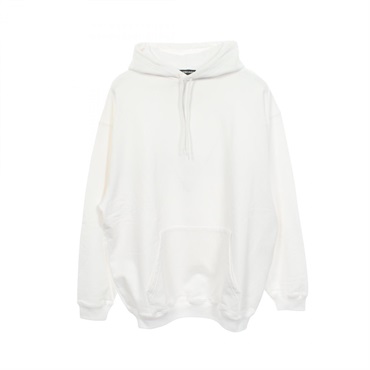 BALENCIAGA Back logo Hoodie Sweatshirt 556143 cotton White Used mens size S