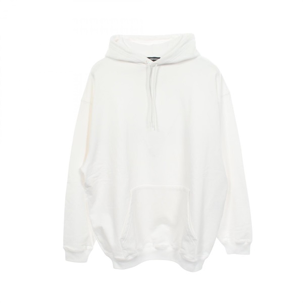BALENCIAGA Back logo Hoodie Sweatshirt 556143 cotton White Used mens size S
