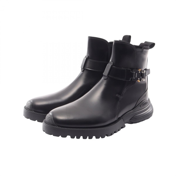 Christian Dior Combat Jodhpur Short Boots Shoes #40 leather Black Used mens