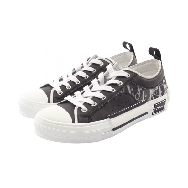 Christian Dior B23 Low Top Sneakers Oblique sneakers Rubber Fabric Black White