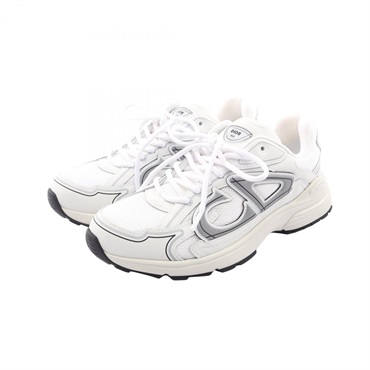 Christian Dior B30 sneakers shoes #39 leather Fabric White Silver Black Used