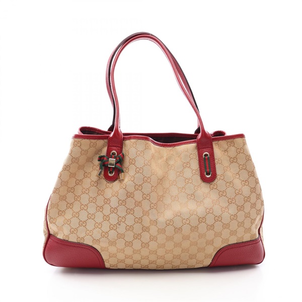 GUCCI Princy Sherry Line GG Canvas Tote Shoulder Bag 161719 canvas leather Used