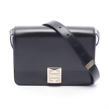 GIVENCHY 4G Crossbody Bag Medium Shoulder Bag leather Black Used Women